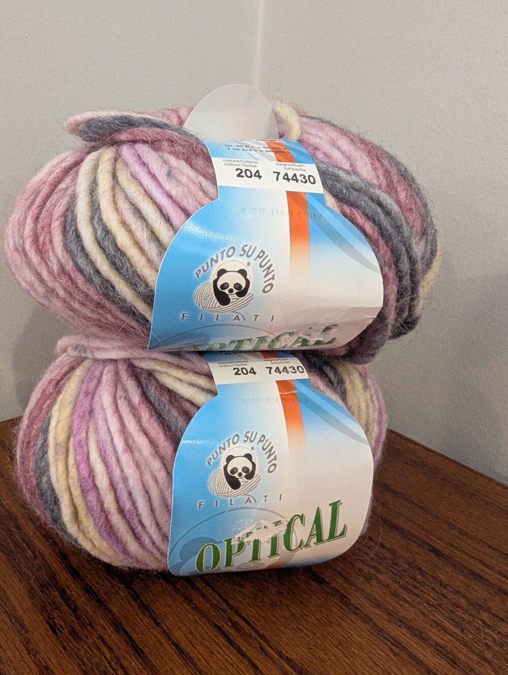 Optical by Ornaghi Filati Yarn Bulky Merino Wool Acrylic, Alpaca 2x 50g Balls.